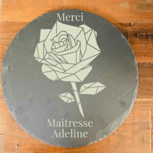 ardoise gravée roses