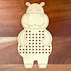 objets à lacer hippo en bois pour enfants